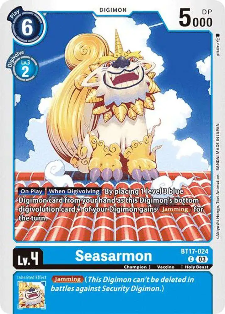 Digimon Trading Card Game Secret Crisis Common Seasarmon BT17-024
