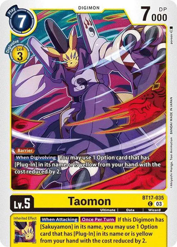 Digimon Trading Card Game Secret Crisis Single Card Common Taomon
