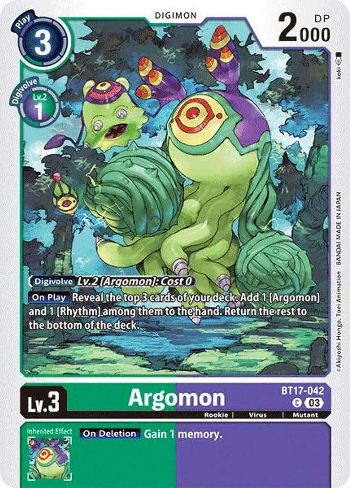 digimon secret crisis card list price Trading Game Single Card Common Argomon BT17-042 5 [[Digivolve] Lv.5 w/[Greymon] in name Digimon Trading Card Game Secret