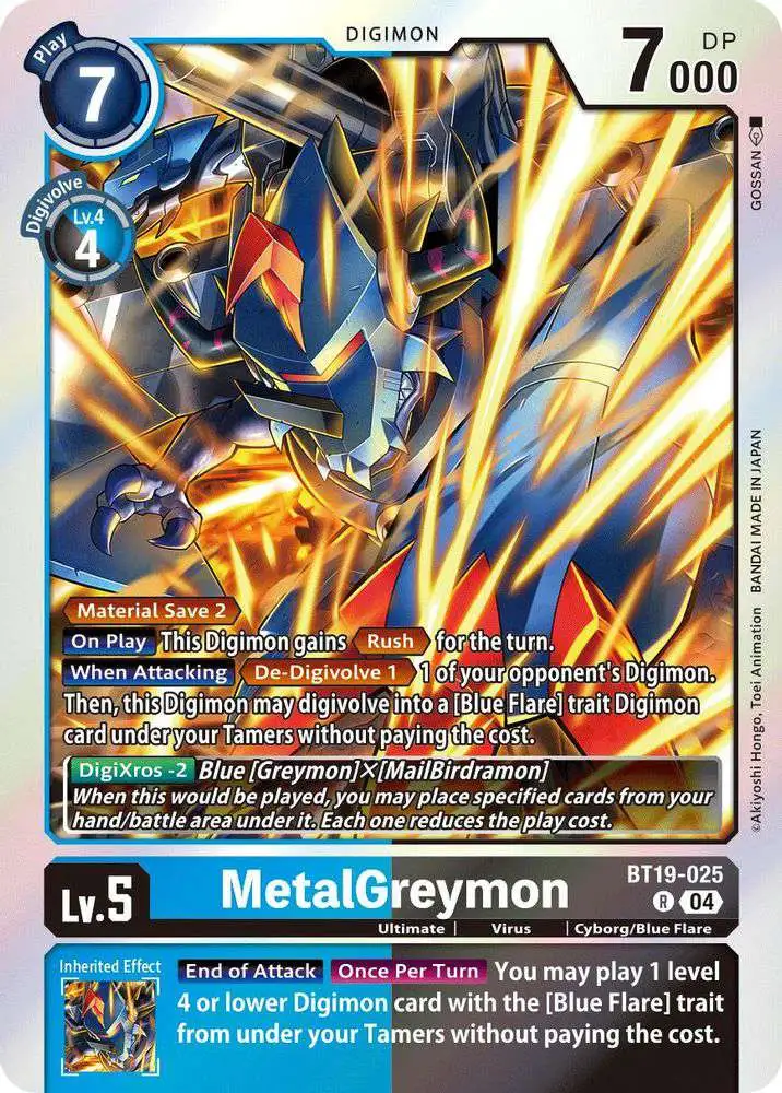 Digimon Trading Card Game Release Special Booster 2.5 Rare MetalGreymon BT19-025
