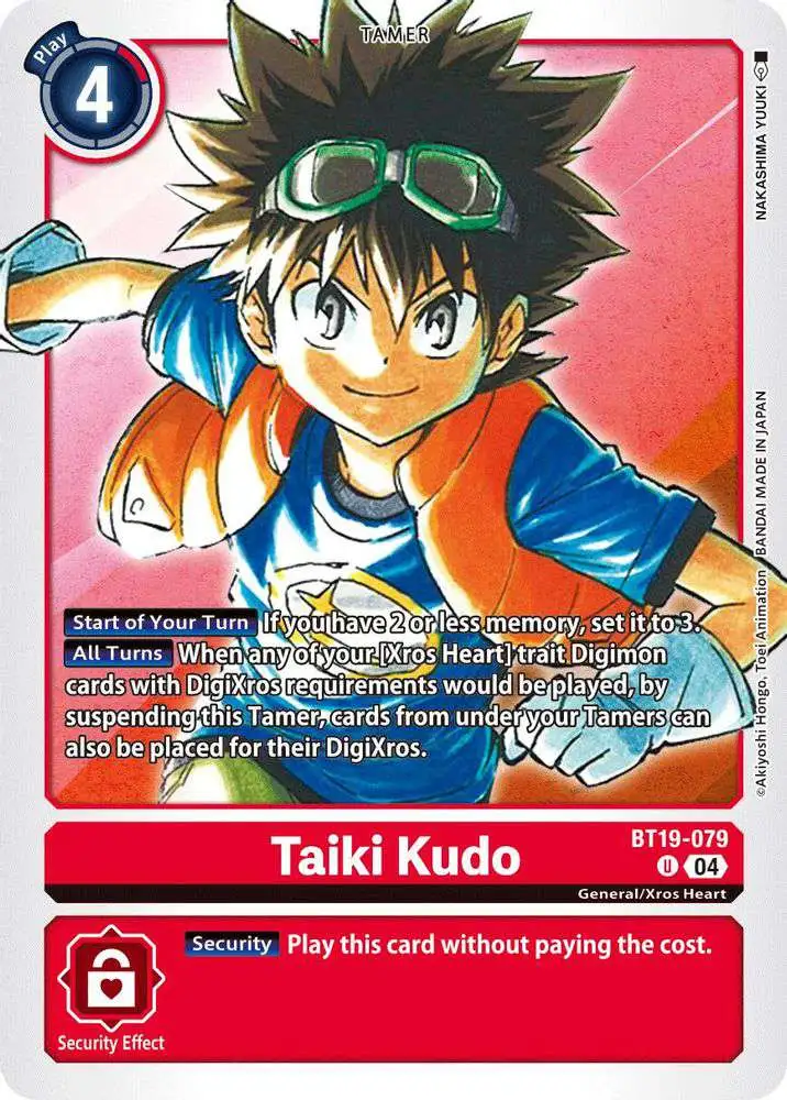 Digimon Trading Card Game Release Special Booster 2.5 Uncommon Taiki Kudo BT19-079