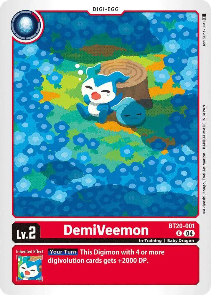 Digimon Trading Card Game Release Special Booster 2.5 Common DemiVeemon BT20-001
