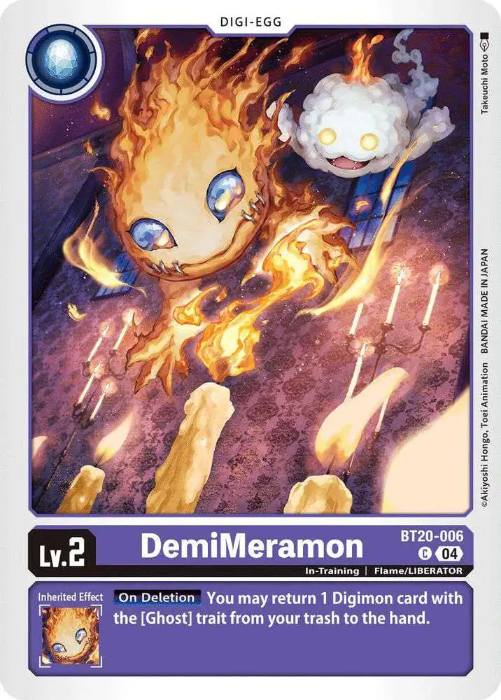 Digimon Trading Card Game Release Special Booster 2.5 Common DemiMeramon - BT20-006 BT20-006