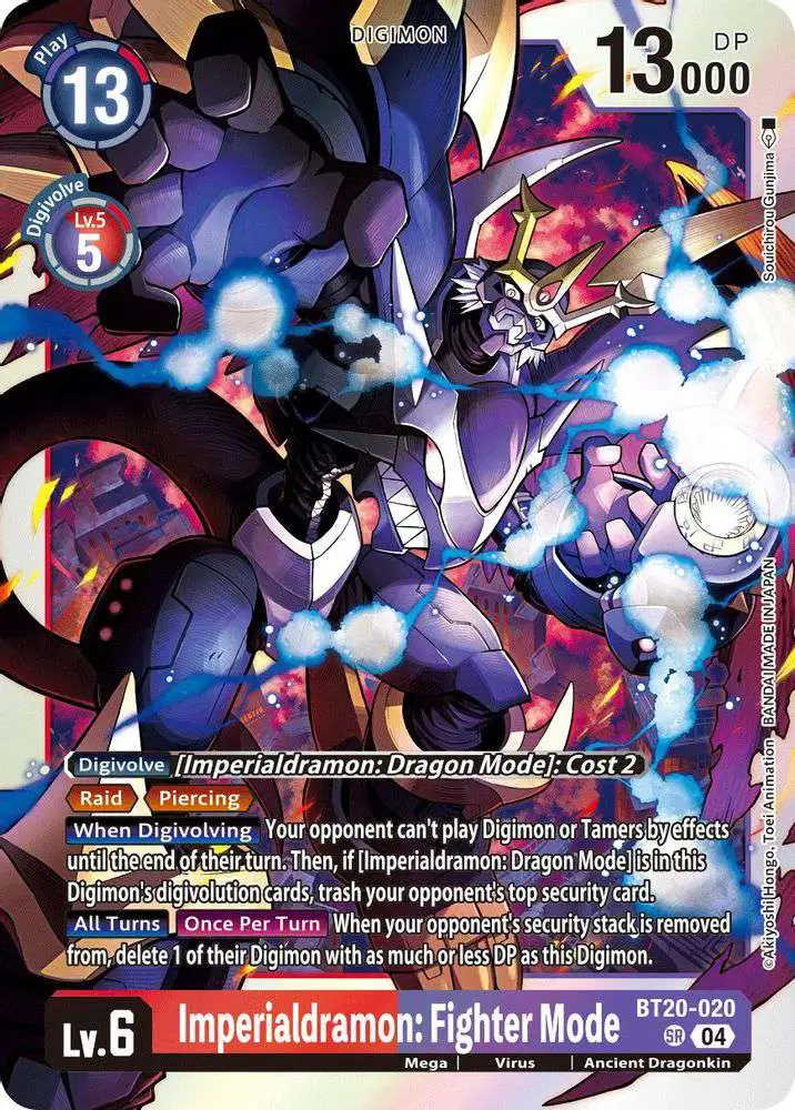 Digimon Trading Card Game Release Special Booster 2.5 Single Card Super  Rare Imperialdramon Fighter Mode BT20-020 - ToyWiz
