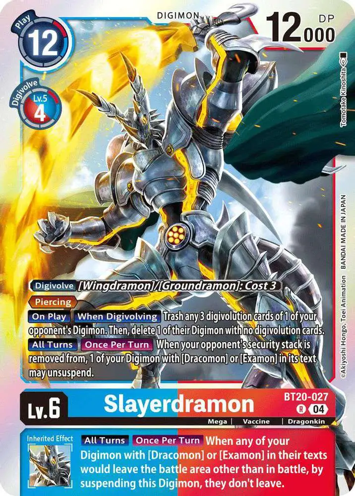 Digimon Trading Card Game Release Special Booster 2.5 Rare Slayerdramon BT20-027