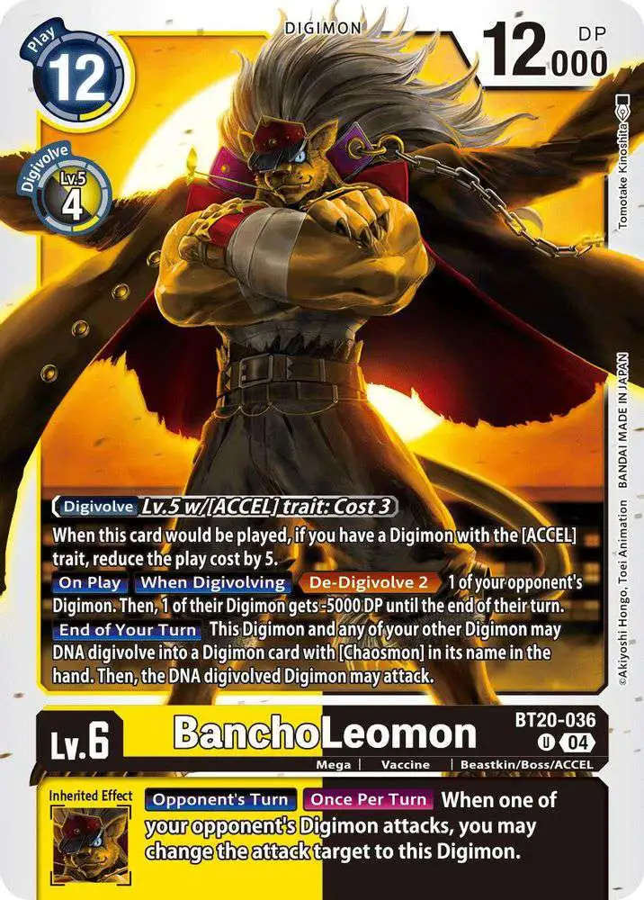 Digimon Trading Card Game Release Special Booster 2.5 Uncommon BanchoLeomon BT20-036