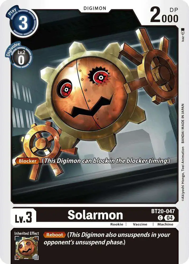 Digimon Trading Card Game Release Special Booster 2.5 Common Solarmon BT20-047