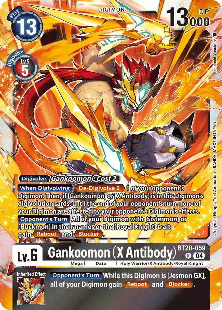 Digimon Trading Card Game Release Special Booster 2.5 Rare Gankoomon (X Antibody) BT20-059