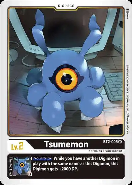 Digimon Trading Card Game Release Special Booster Rare Tsumemon BT2-006