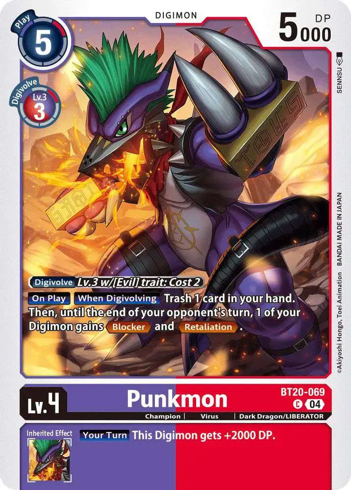 Digimon Trading Card Game Release Special Booster 2.5 Common Punkmon BT20-069