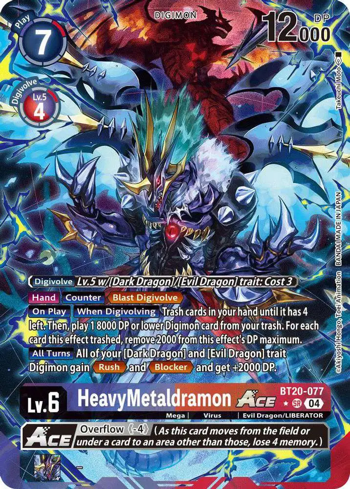Digimon Trading Card Game Release Special Booster 2.5 Super Rare HeavyMetaldramon ACE BT20-077 [Alternate Art]