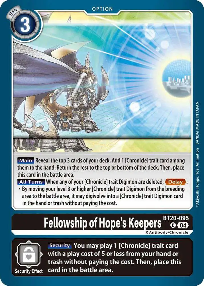 Digimon Trading Card Game Release Special Booster 2.5 Common Fellowship of Hope's Keepers BT20-095