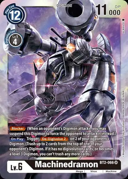 Digimon Trading Card Game Release Special Booster Single Card Super Rare  Machinedramon BT2-066 - ToyWiz