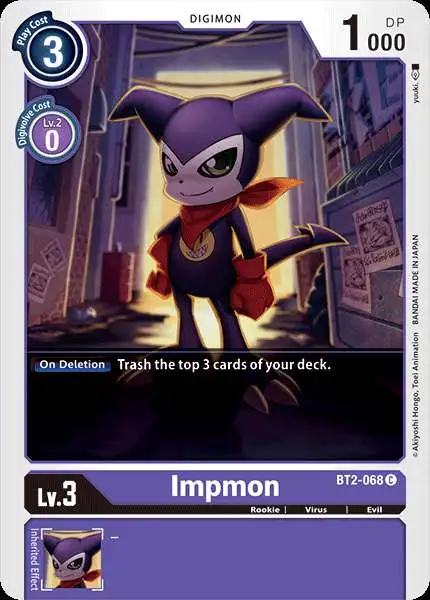 Impmon Double BT6-068  Diamond Pre-Release Cards FOIL* NM!