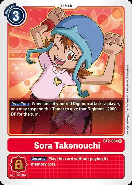 Digimon Trading Card Game Release Special Booster Rare Sora Takenouchi BT2-084