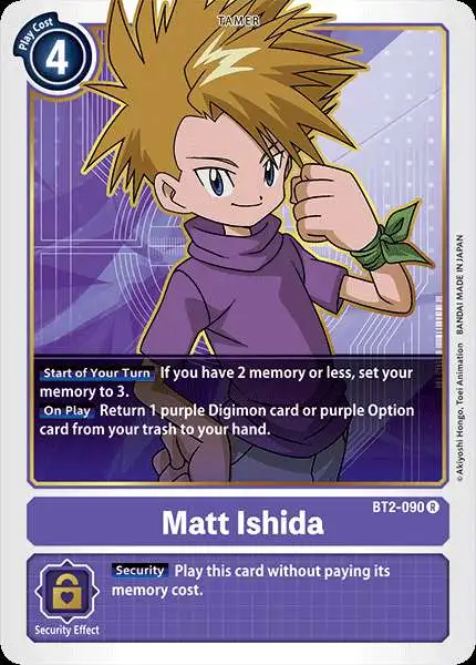 Digimon Trading Card Game Release Special Booster Rare Matt Ishida BT2-090
