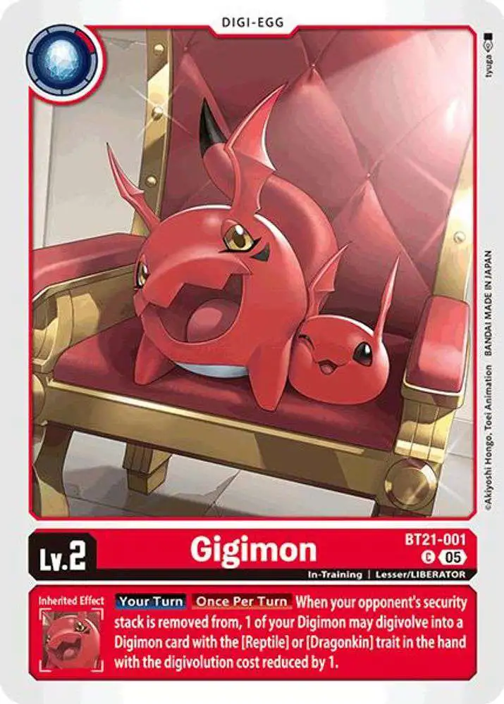 Digimon Trading Card Game World Convergence Common Gigimon BT21-001