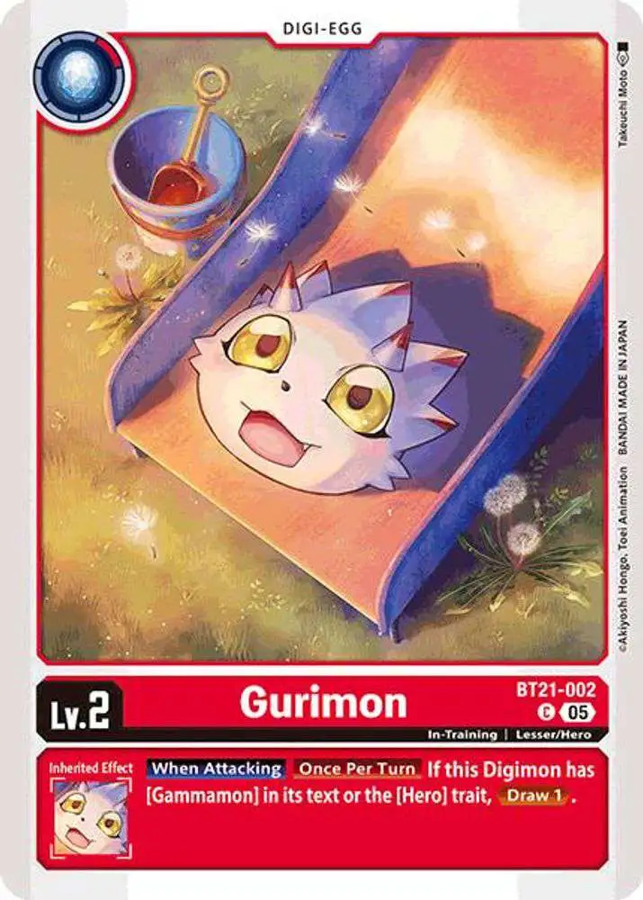Digimon Trading Card Game World Convergence Common Gurimon BT21-002