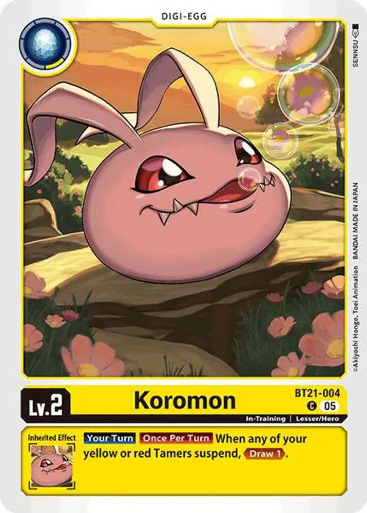 Digimon Trading Card Game World Convergence Common Koromon BT21-004