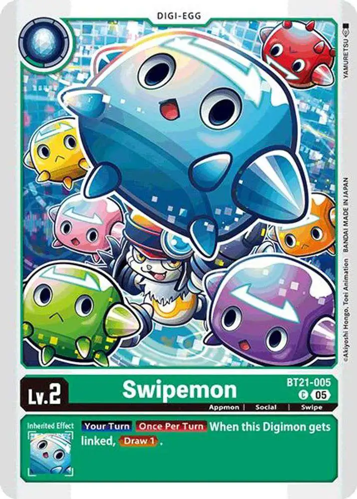 Digimon Trading Card Game World Convergence Common Swipemon BT21-005