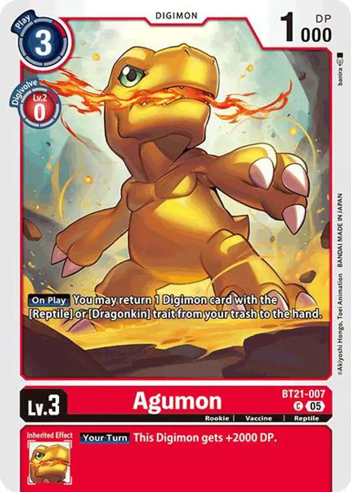 Digimon Trading Card Game World Convergence Common Agumon - BT21-007 BT21-007