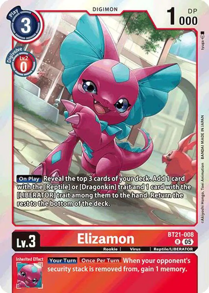 Digimon Trading Card Game World Convergence Rare Elizamon BT21-008
