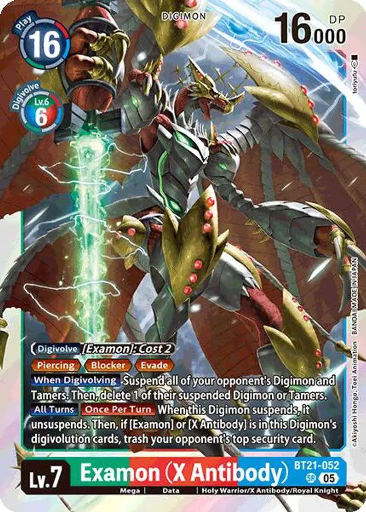Digimon Trading Card Game World Convergence Super Rare Examon (X Antibody) BT21-052