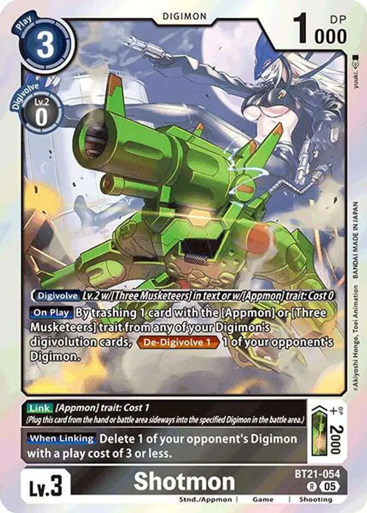 Digimon Trading Card Game World Convergence Single Card Rare Shotmon BT21-054 - ToyWiz Digimon Trading Card Game World Convergence Single Card Rare Shotmon BT21-054 - ToyWiz