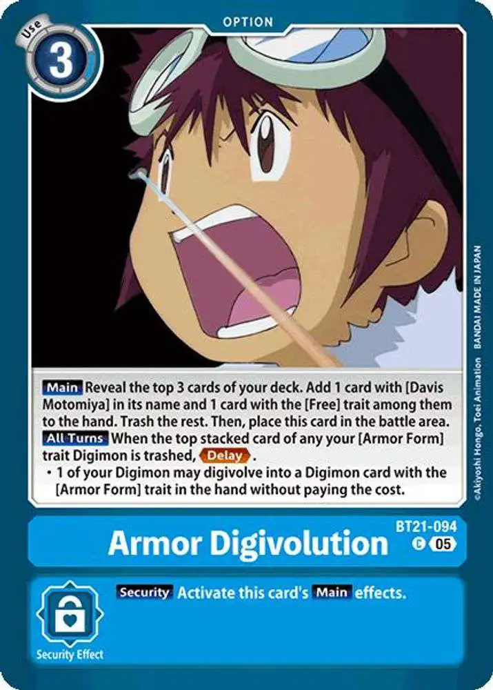 Digimon Trading Card Game World Convergence Common Armor Digivolution BT21-094