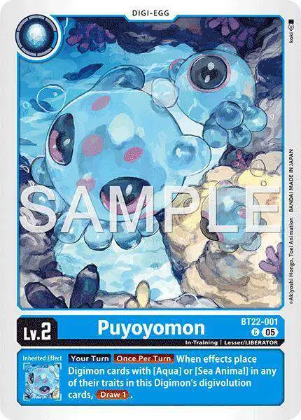 Digimon Trading Card Game Cyber Eden Common Puyoyomon BT22-001