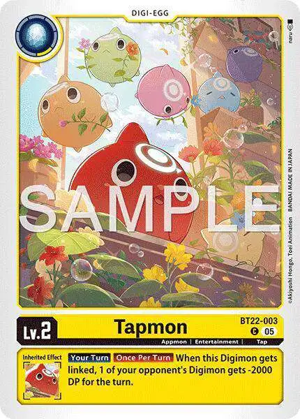 Digimon Trading Card Game Cyber Eden Common Tapmon BT22-003