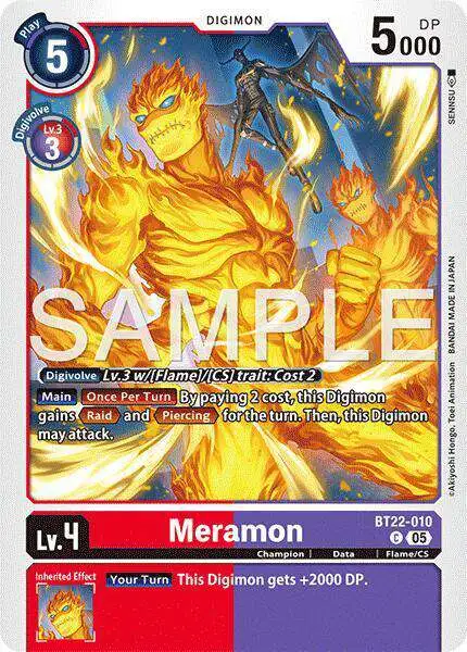 Digimon Trading Card Game Cyber Eden Common Meramon BT22-010