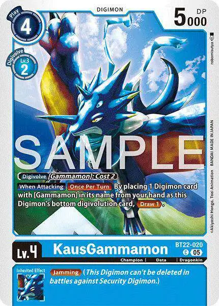 Digimon Trading Card Game Cyber Eden Common KausGammamon BT22-020