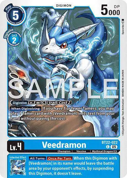 Digimon Trading Card Game Cyber Eden Common Veedramon BT22-022