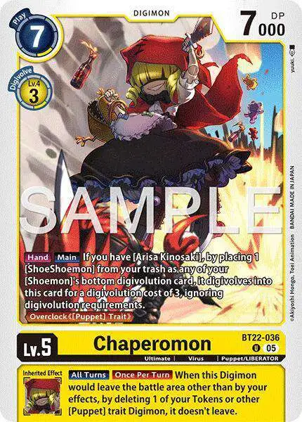 Digimon Trading Card Game Cyber Eden Uncommon Chaperomon BT22-036
