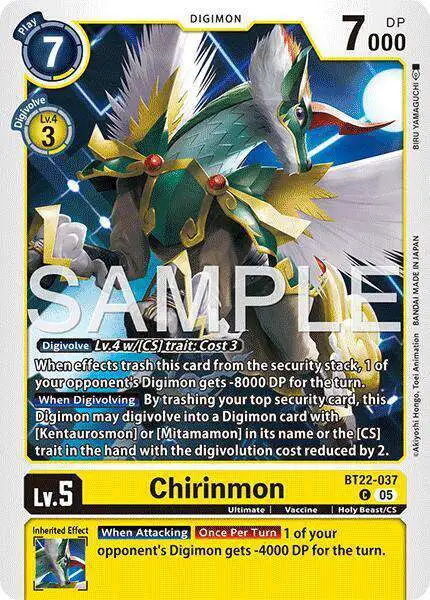 Digimon Trading Card Game Cyber Eden Common Chirinmon BT22-037