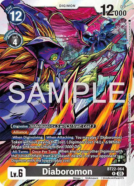 Digimon Trading Card Game Cyber Eden Single Card Rare BT22