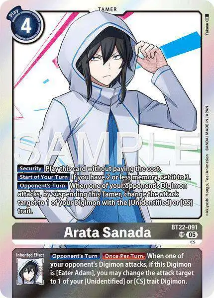 Digimon Trading Card Game Cyber Eden Single Card Super Rare Arata Sanada  BT22-091 - ToyWiz
