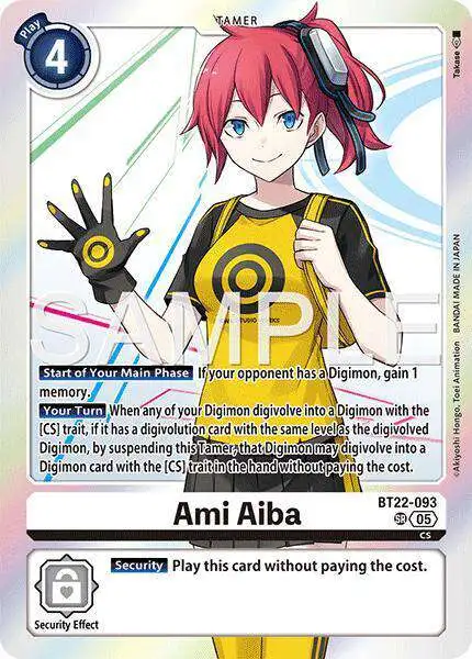 Digimon Trading Card Game Cyber Eden Super Rare Ami Aiba BT22-093
