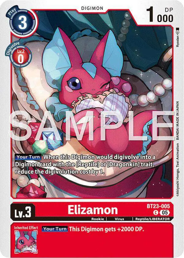 Digimon Trading Card Game Hackers' Slumber Common Elizamon BT23-005
