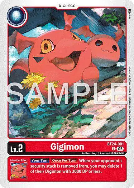 Digimon Trading Card Game Time Stranger Common Gigimon BT24-001