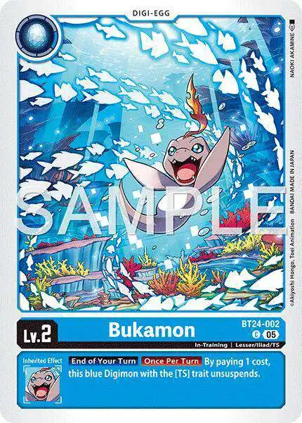 Digimon Trading Card Game Time Stranger Common Bukamon BT24-002