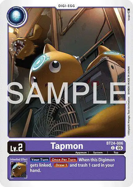 Digimon Trading Card Game Time Stranger Common Tapmon BT24-006