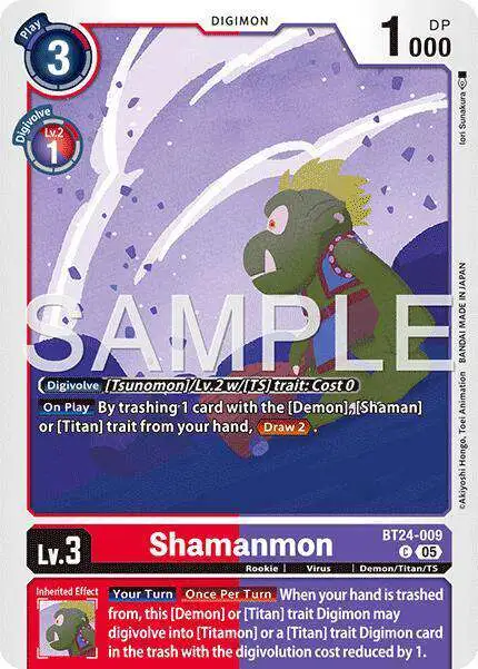 Digimon Trading Card Game Time Stranger Common Shamanmon BT24-009