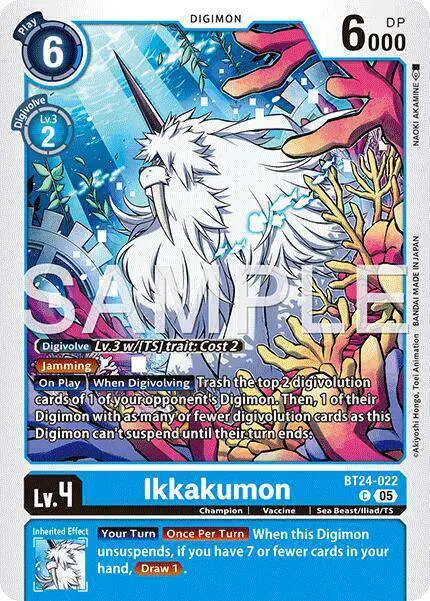 Digimon Trading Card Game Time Stranger Common Ikkakumon BT24-022