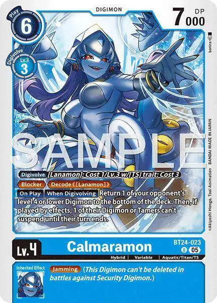 Digimon Trading Card Game Time Stranger Uncommon Calmaramon BT24-023