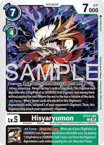 Digimon Trading Card Game Time Stranger Single Card Common Hisyaryumon  BT24-060 - ToyWiz