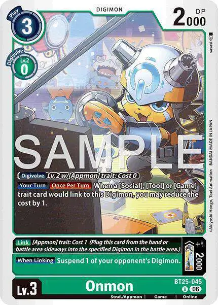 Digimon Trading Card Game Dual Revolution Single Card Uncommon Onmon BT25-045 - ToyWiz Digimon Trading Card Game Dual Revolution Single Card Uncommon Onmon BT25-045 - ToyWiz