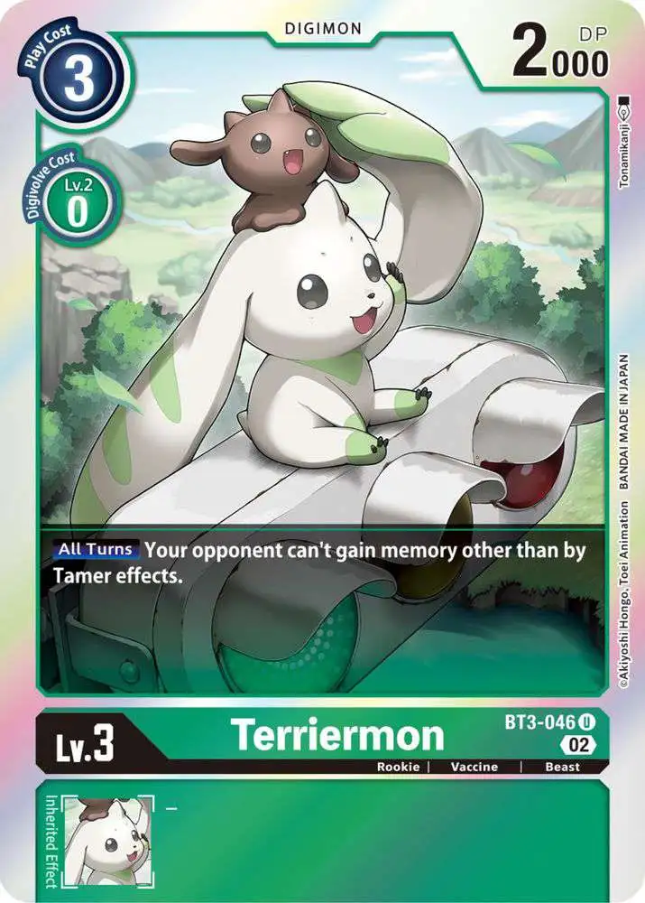 Digimon Trading Card Game Resurgence Booster Uncommon Terriermon BT3-046 [Reprint]