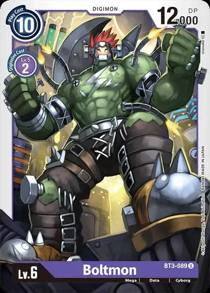 Digimon Trading Card Game Release Special Booster Uncommon Boltmon BT3-089